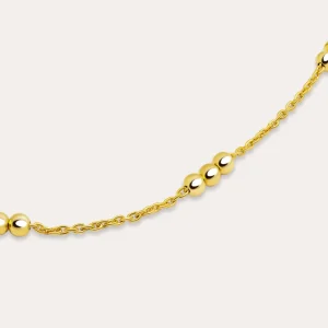Hot SINGULARU Collar Triple Dots Plata Baño Oro