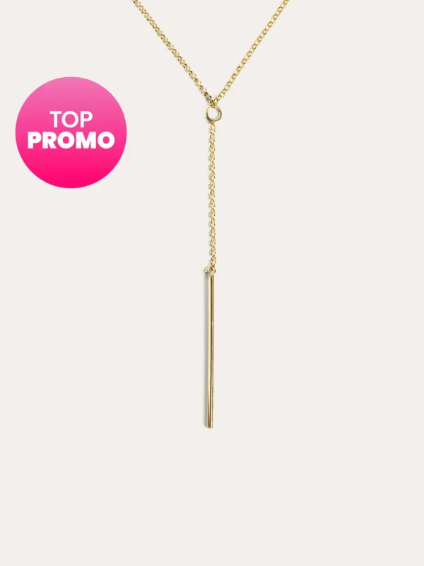 Outlet SINGULARU Collar Y Stick Plata Baño Oro