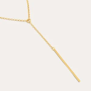 Outlet SINGULARU Collar Y Stick Plata Baño Oro