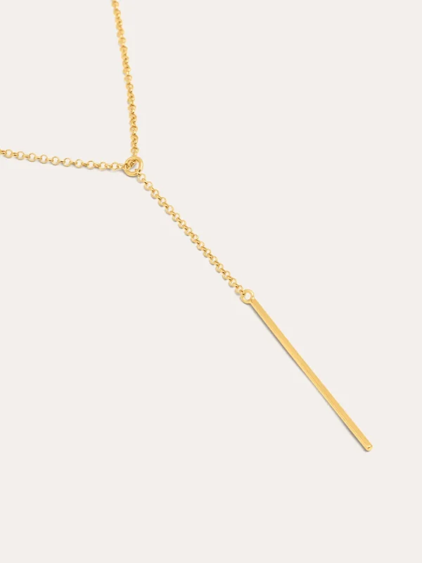 Outlet SINGULARU Collar Y Stick Plata Baño Oro
