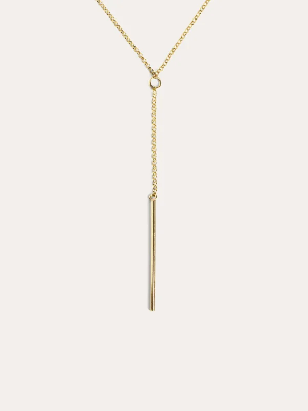 Outlet SINGULARU Collar Y Stick Plata Baño Oro