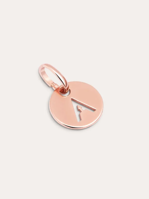 Online SINGULARU Mini Medallion Letter Plata Baño Oro Rosa