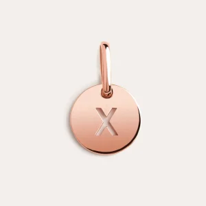 Online SINGULARU Mini Medallion Letter Plata Baño Oro Rosa
