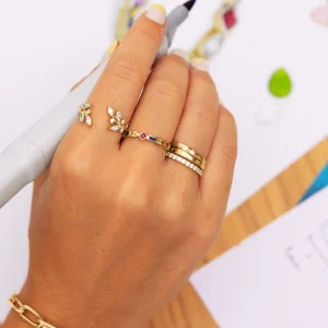 New SINGULARU Pack 3 Anillos Choices Baño Oro