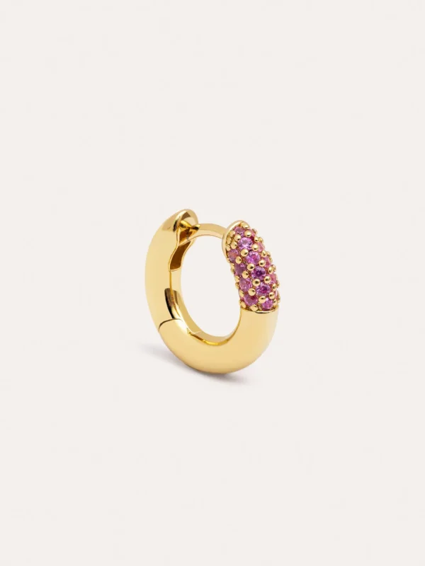 Best SINGULARU Pendiente Suelto Aro Alma Pink Baño Oro