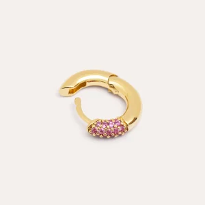 Best SINGULARU Pendiente Suelto Aro Alma Pink Baño Oro