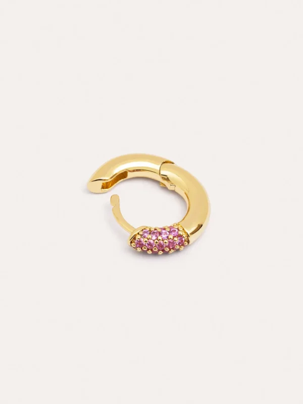 Best SINGULARU Pendiente Suelto Aro Alma Pink Baño Oro