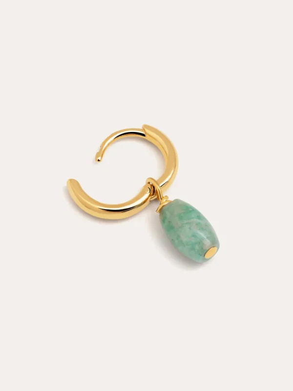 Outlet SINGULARU Pendiente Suelto Aro Blue Stone Baño Oro
