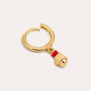 Discount SINGULARU Pendiente Suelto Aro Boxing Baño Oro