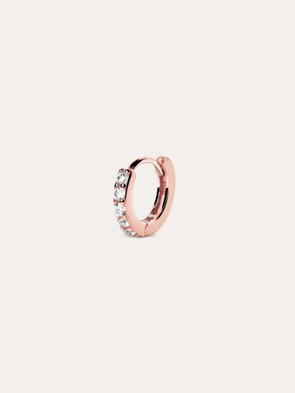 Best SINGULARU Pendiente Suelto Aro Cleo M Plata Baño Oro Rosa