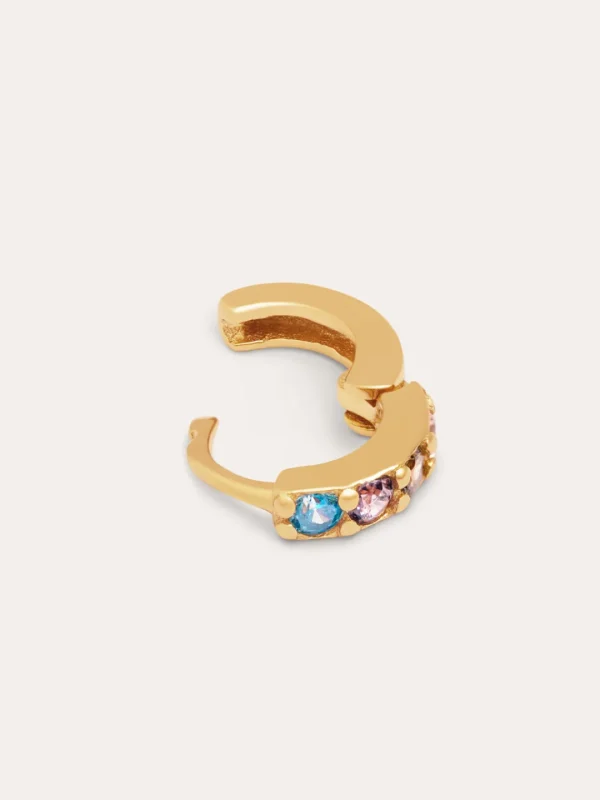 Discount SINGULARU Pendiente Suelto Aro Cleo S Colors Plata Baño Oro