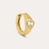 New SINGULARU Pendiente Suelto Aro Heart Baño Oro