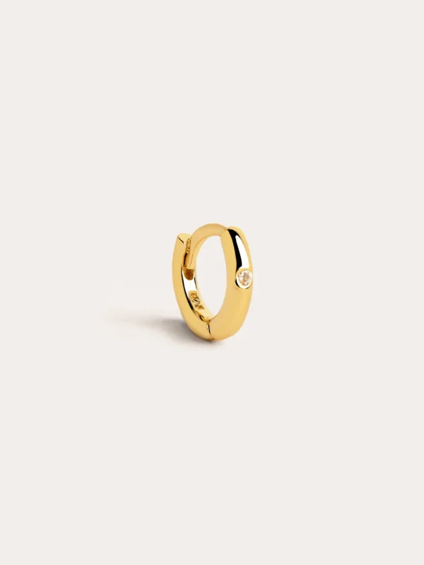 Discount SINGULARU Pendiente Suelto Aro Klein Spark S Plata Baño Oro