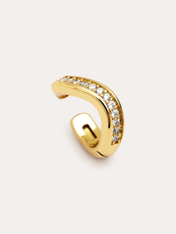 New SINGULARU Pendiente Suelto Ear Cuff Hailey Baño Oro