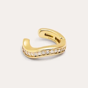 New SINGULARU Pendiente Suelto Ear Cuff Hailey Baño Oro