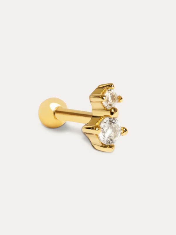 Clearance SINGULARU Pendiente Suelto Petite Plata Baño Oro