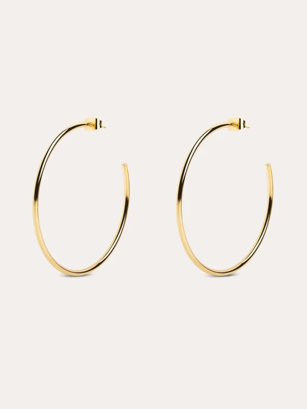 New SINGULARU Pendientes Aro Ankara Baño Oro