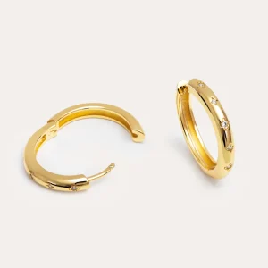 New SINGULARU Pendientes Aro Astra L Baño Oro