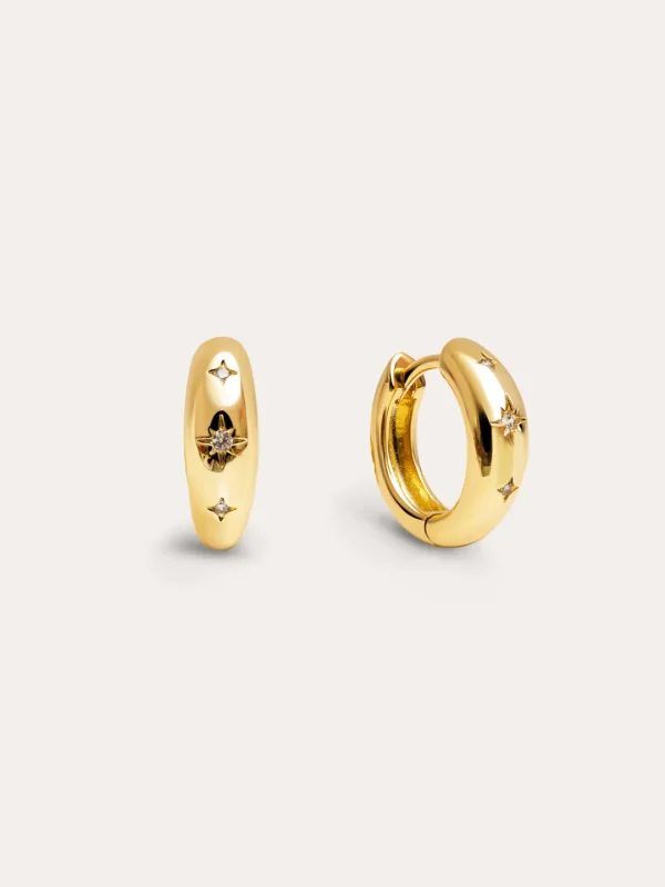 Outlet SINGULARU Pendientes Aro Astra S Baño Oro