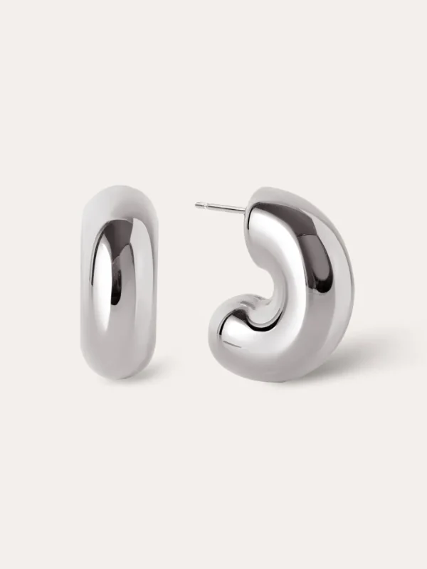 Fashion SINGULARU Pendientes Aro Balloon Acero