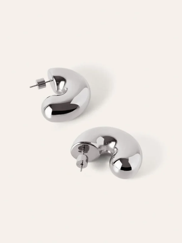 Fashion SINGULARU Pendientes Aro Balloon Acero