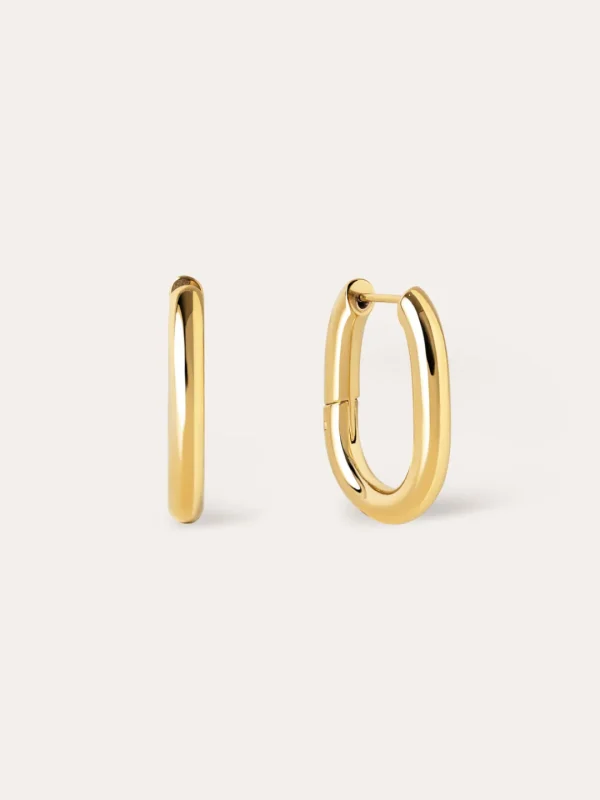 Outlet SINGULARU Pendientes Aro Bolero Acero Baño Oro