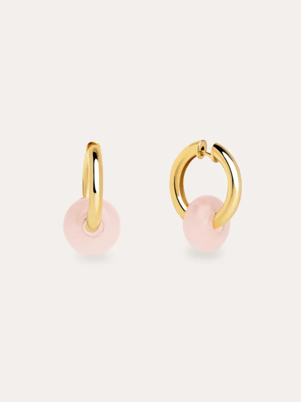 New SINGULARU Pendientes Aro Carmen True Rose Baño Oro