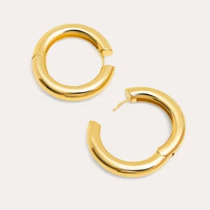 Online SINGULARU Pendientes Aro Carmen XL Baño Oro