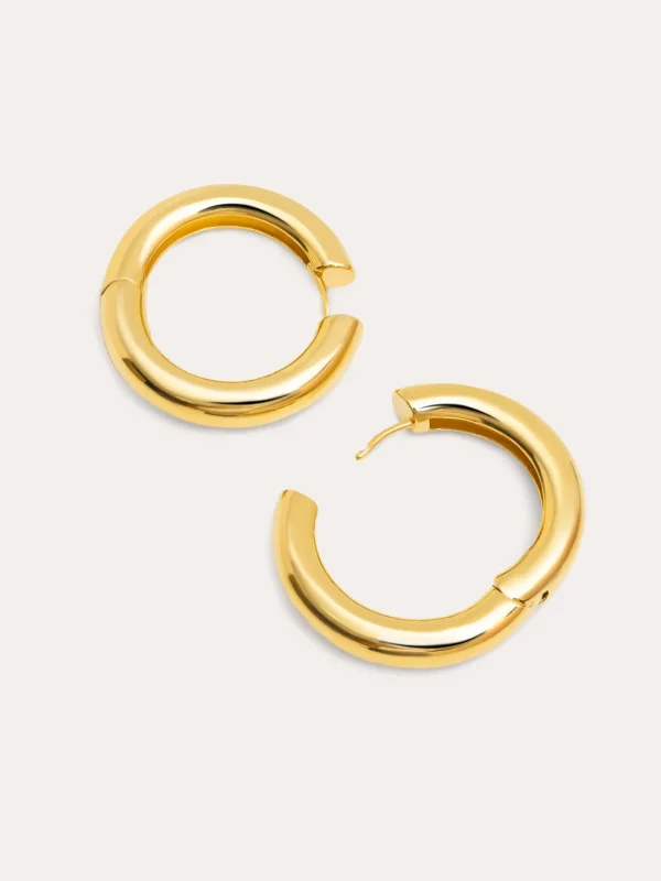 Online SINGULARU Pendientes Aro Carmen XL Baño Oro