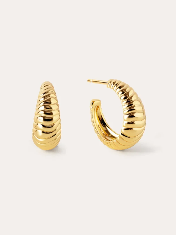 Best SINGULARU Pendientes Aro Dunas Baño Oro