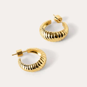 Best SINGULARU Pendientes Aro Dunas Baño Oro