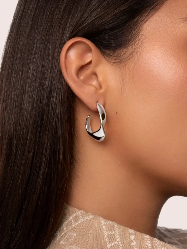 Clearance SINGULARU Pendientes Aro Greta Acero