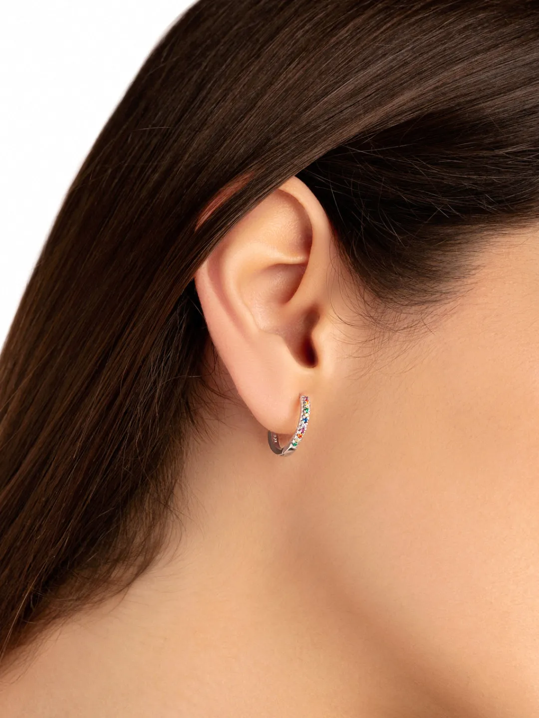 Online SINGULARU Pendientes Aro L Colors Plata