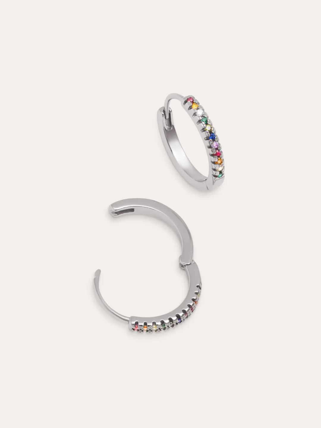 Online SINGULARU Pendientes Aro L Colors Plata