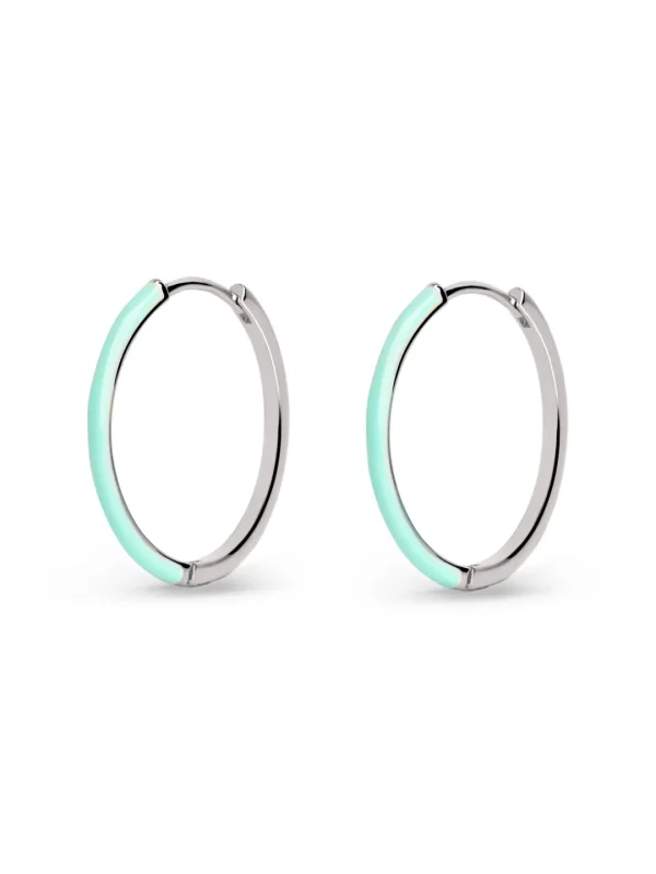 Outlet SINGULARU Pendientes Aro L Sky Enamel