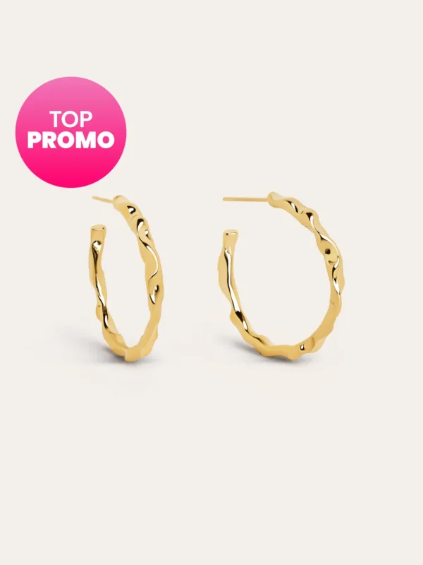 Clearance SINGULARU Pendientes Aro Lake Baño Oro