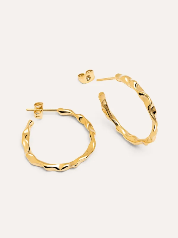 Clearance SINGULARU Pendientes Aro Lake Baño Oro