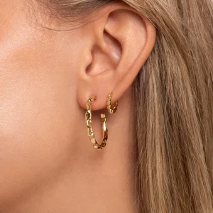 Clearance SINGULARU Pendientes Aro Lake Baño Oro