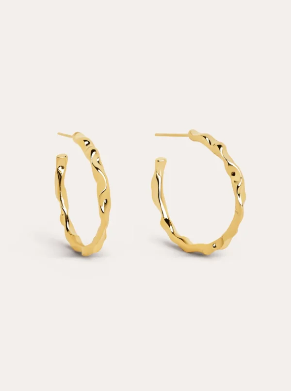 Clearance SINGULARU Pendientes Aro Lake Baño Oro