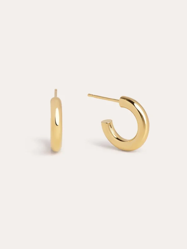 Discount SINGULARU Pendientes Aro Nairo Baño Oro