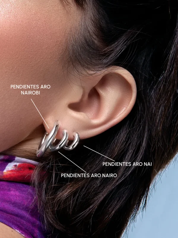 Fashion SINGULARU Pendientes Aro Nairobi
