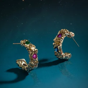Hot SINGULARU Pendientes Aro Sand Colors Baño Oro