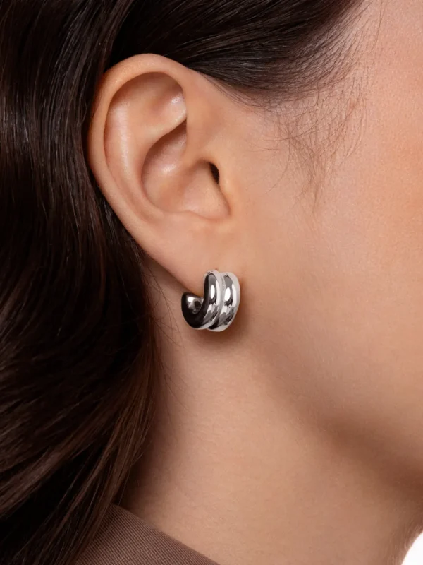 Discount SINGULARU Pendientes Aro Shelly Acero