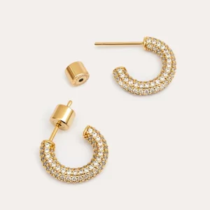 Outlet SINGULARU Pendientes Aro Vida Baño Oro