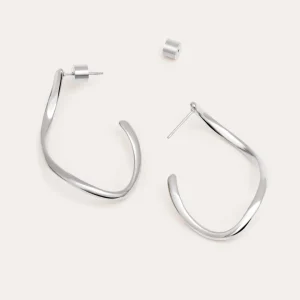 New SINGULARU Pendientes Brisa Acero
