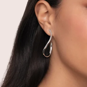 New SINGULARU Pendientes Brisa Acero