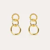 Sale SINGULARU Pendientes Circles Twist Baño Oro