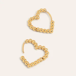 Online SINGULARU Pendientes Cora Dots Acero Baño Oro