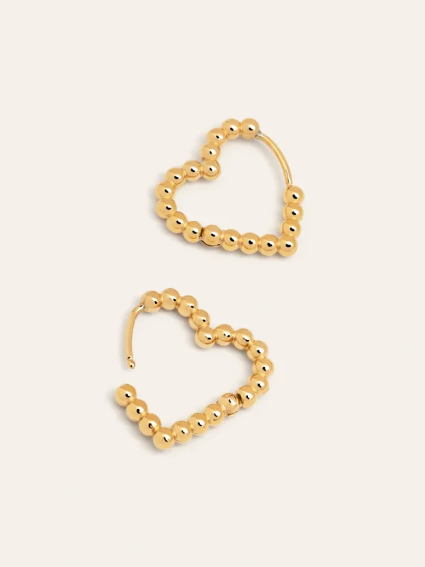 Online SINGULARU Pendientes Cora Dots Acero Baño Oro