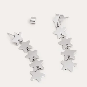 New SINGULARU Pendientes Five Stars Acero